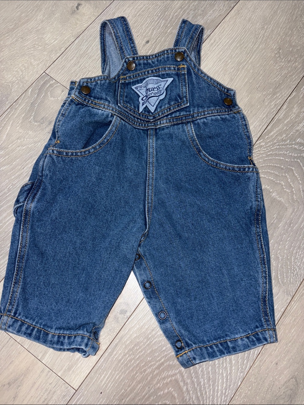 Guess Dark Blue Denim Kids Overalls